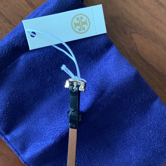 Tory Burch Miller Leather Bracelet Black NWT - Picture 7 of 7